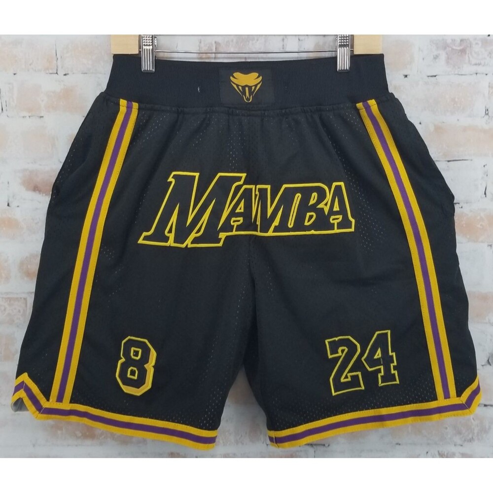 Just Don Mamba 8 Kobe Bryant 24 Lakers Basketball Shorts Men's Medium USA Made